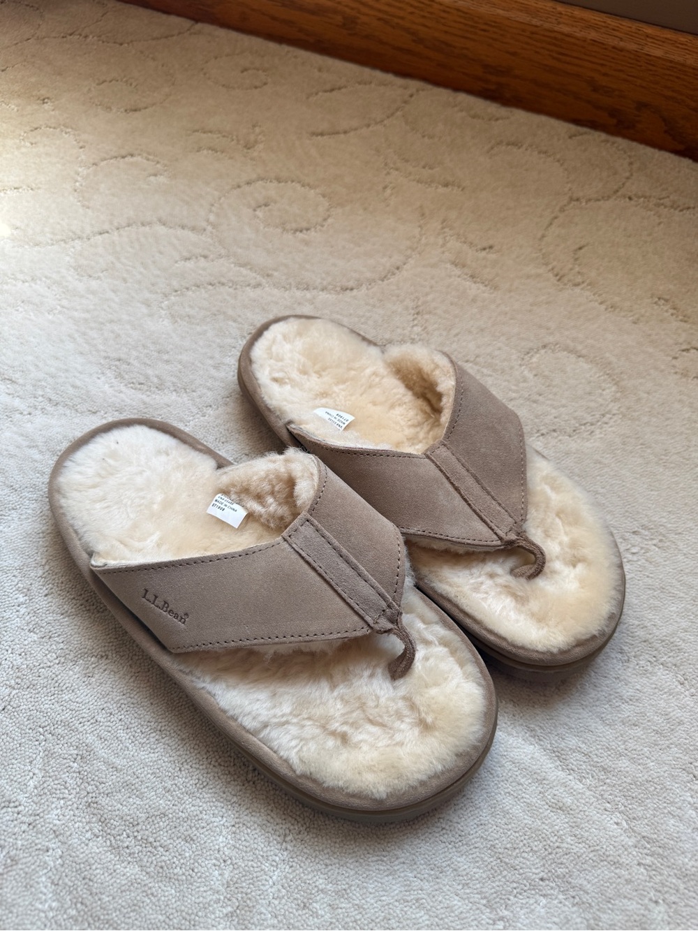 L.L. Bean Cozy Fleece-Lined Sandal - Tan